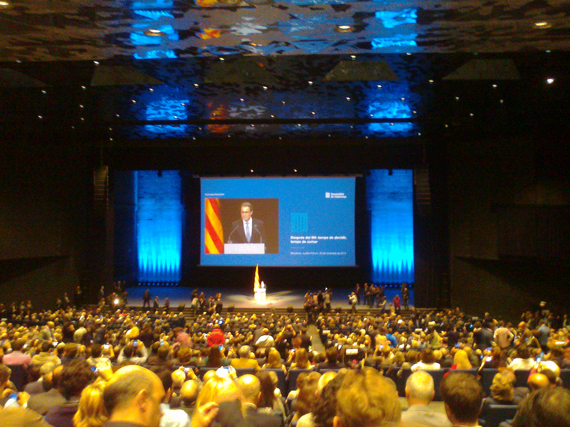 Artur Mas en plena conferència. Foto ANNA notícies